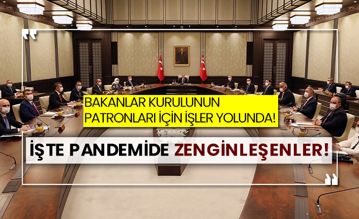 Bakanlar kurulunun patronları için işler yolunda! İşte pandemide zenginleşenler!