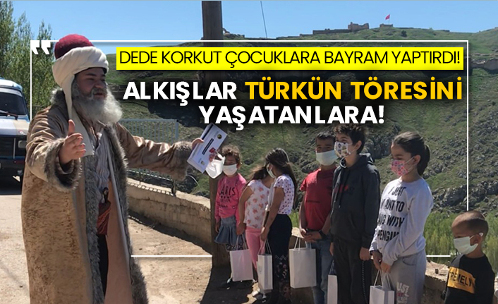 Dede Korkut çocuklara bayram yaptırdı!  Alkışlar Türkün töresini yaşatanlara!