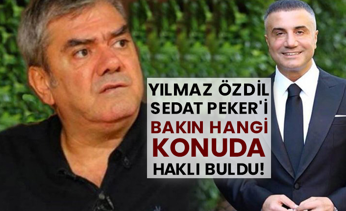 Yılmaz Özdil Sedat Peker'i bakın hangi konuda haklı buldu!