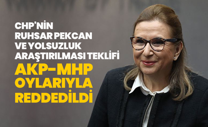 CHP'nin  Ruhsar Pekcan ve yolsuzluk araştırılması teklifi AKP-MHP oylarıyla reddedildi