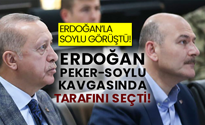 Erdoğan’la Soylu görüştü!  Erdoğan Peker-Soylu kavgasında tarafını seçti!