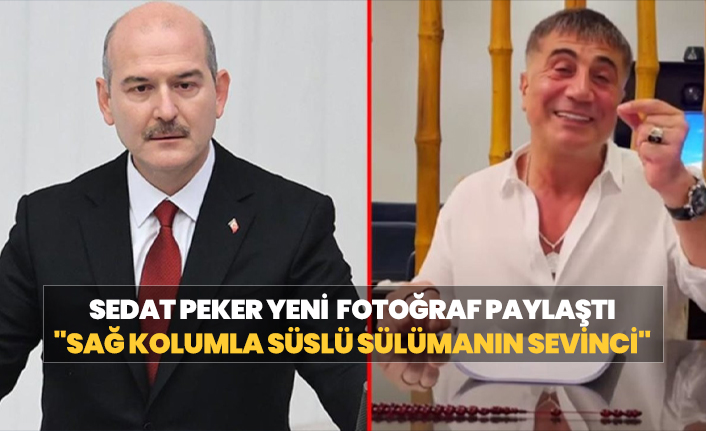 Sedat Peker yeni fotoğraf paylaştı "Sağ kolumla süslü sülümanın sevinci"