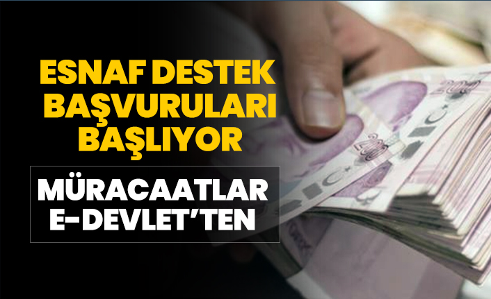 Esnaf destek başvuruları başlıyor "Müracaatlar e-Devlet’ten"