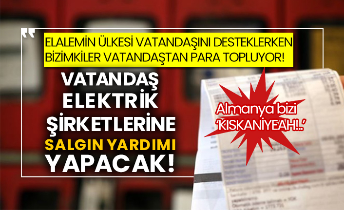 Vatandaş elektrik şirketlerine salgın yardımı yapacak!