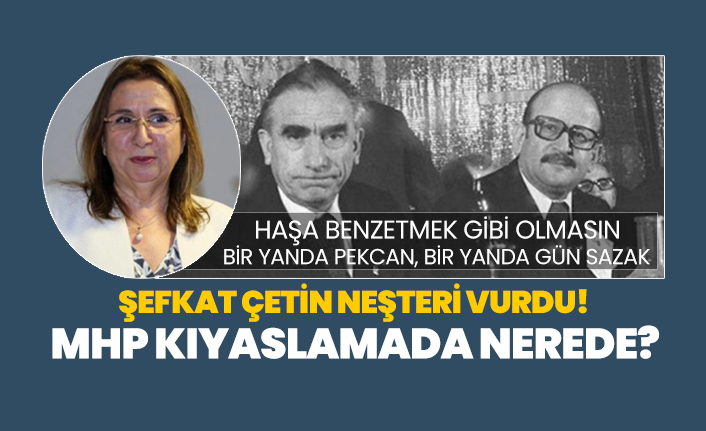 Şefkat Çetin neşteri vurdu! Bir yanda Pekcan Bir yanda Gün Sazak MHP kıyaslamada nerede?