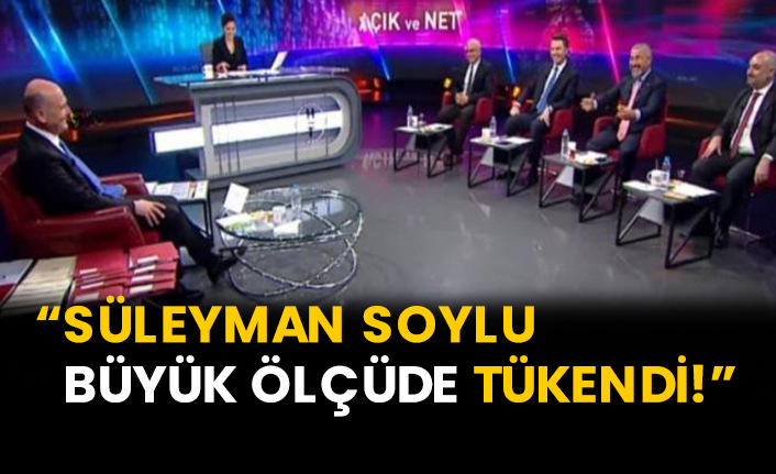 “Süleyman Soylu büyük ölçüde tükendi!”