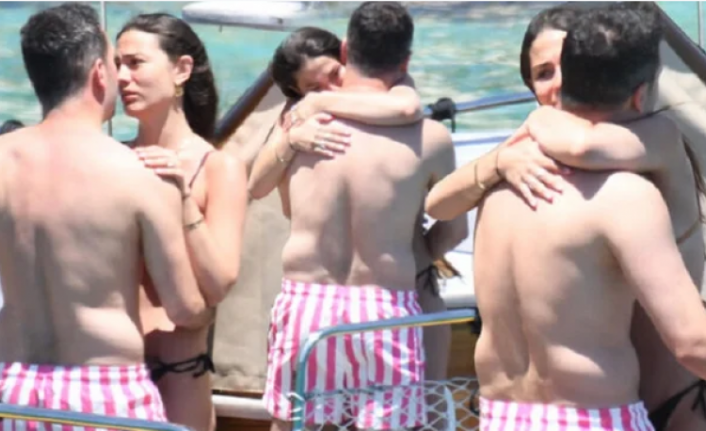 Demet Özdemir ve Oğuzhan Koç teknede aşka geldi