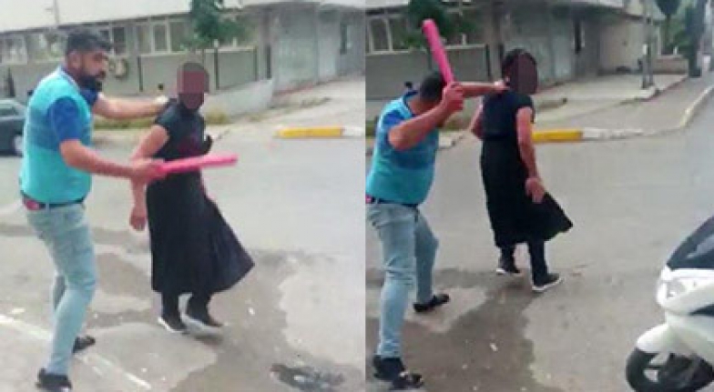 Eşini taciz ettiğini iddia ettiği kişiyi sokakta kadın kıyafetiyle gezdirdi!