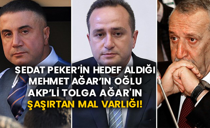 Sedat Peker’in hedef aldığı Mehmet Ağar’ın oğlu AKP’li Tolga Ağar'ın şaşırtan mal varlığı!