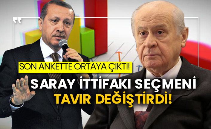 Son ankette ortaya çıktı! Saray İttifakı seçmeni tavır değiştirdi!