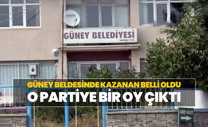 Seçim yapılan Güney beldesinde kazanan belli oldu, o partiye bir oy çıktı