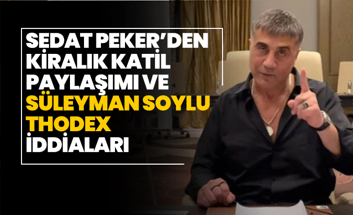Sedat Peker’den kiralık katil paylaşımı ve Süleyman Soylu-Thodex iddiaları