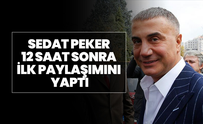 Sedat Peker 12 saat sonra ilk paylaşımını yaptı