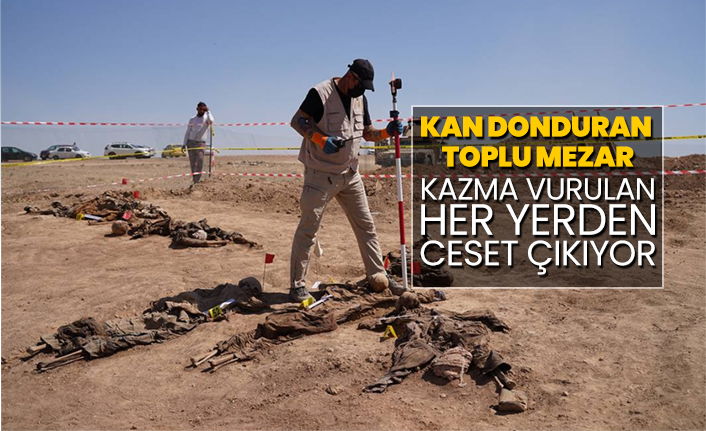 Kan donduran toplu mezar! Kazma vurulan her yerden ceset çıkıyor