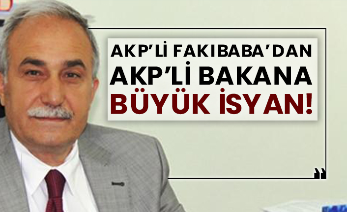 AKP’li Ahmet Eşref Fakıbaba’dan AKP’li Bakana büyük isyan!