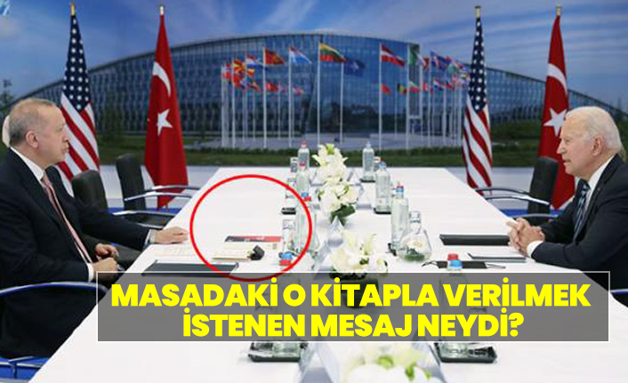 Erdoğan ve Biden'in masasındaki kitap neydi?