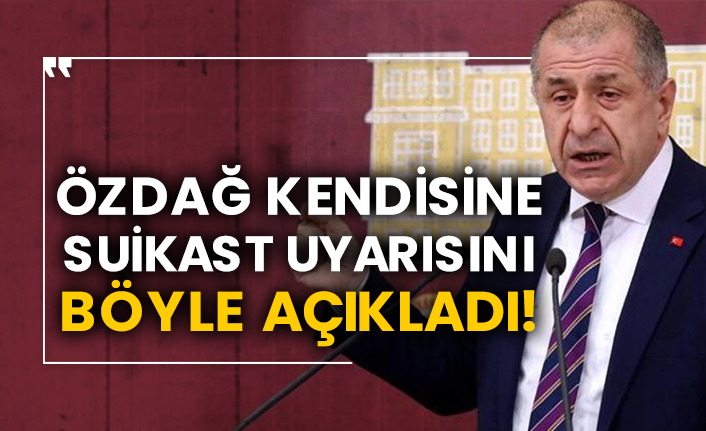 Ayyıldız Hareketi Lideri Ümit Özdağ kendisine suikast uyarısını böyle açıkladı!