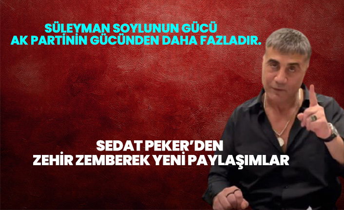 Sedat Peker'den zehir zemberek yeni paylaşımlar