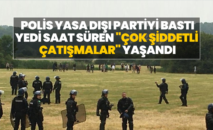 Polis yasa dışı partiyi bastı yedi saat süren "Çok şiddetli  çatışmalar" yaşandı