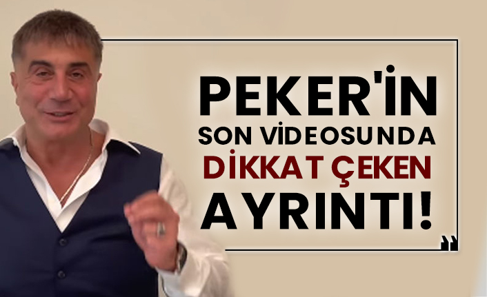 Sedat Peker'in son videosunda dikkat çeken ayrıntı!