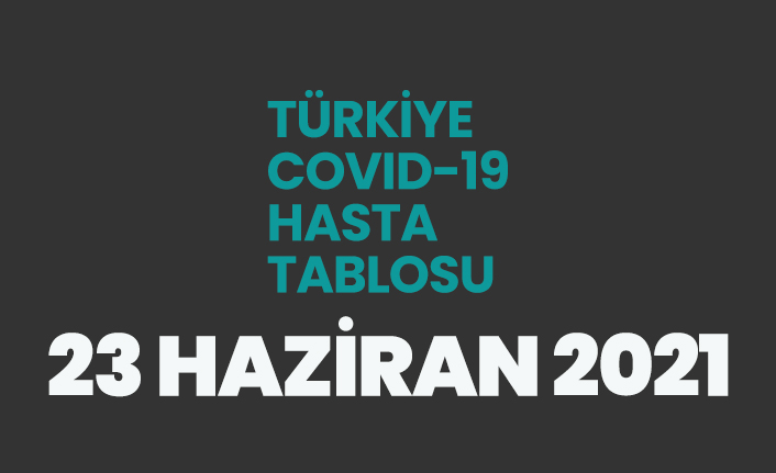 23 Haziran 2021 koronavirüs vaka tablosu açıklandı