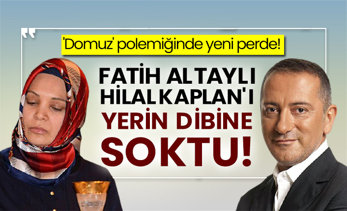 'Domuz' polemiğinde yeni perde! Fatih Altaylı, Hilal Kaplan'ı yerin dibine soktu!