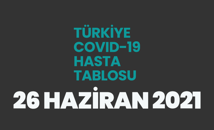 26 Haziran 2021 koronavirüs vaka tablosu açıklandı