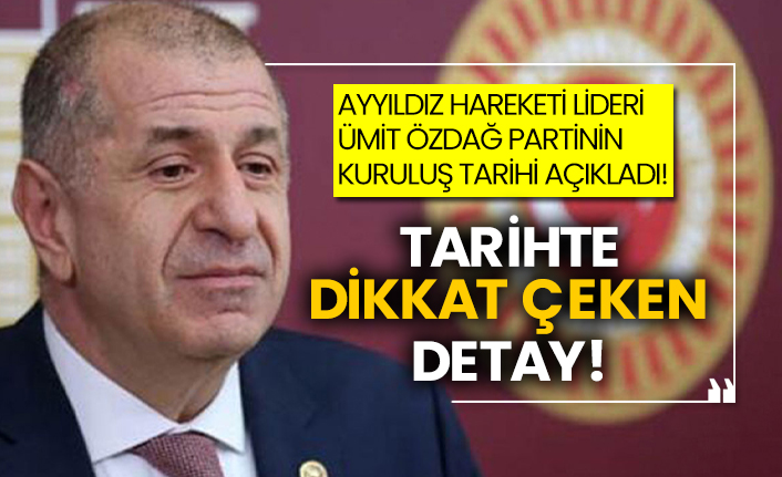 Ayyıldız Hareketi Lideri Ümit Özdağ partinin kuruluş tarihi açıkladı! Tarihte dikkat çeken detay!