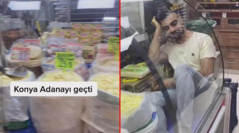 Buzdolabına girip videosunu paylaştı