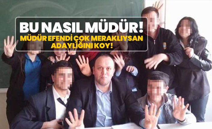 Öğrencilerine “Rabia” işareti  yaptıran müdüre tepkiler devam ediyor
