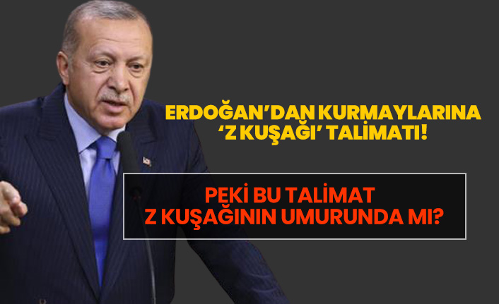 Cumhurbaşkanı Erdoğan, kurmaylarına Z kuşağı talimatı verdi