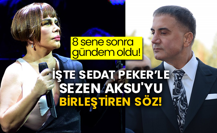 8 sene sonra gündem oldu! İşte Sedat Peker’le Sezen Aksu'yu birleştiren söz!