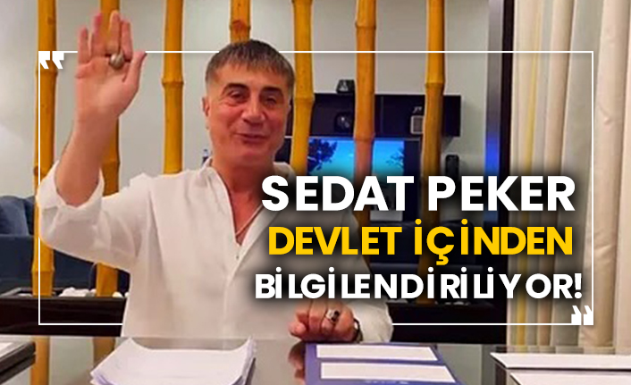Sedat Peker devlet içinden bilgilendiriliyor!