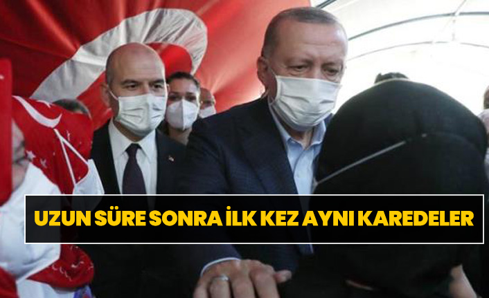Erdoğan ile Soylu uzun süre sonra ilk kez aynı karede