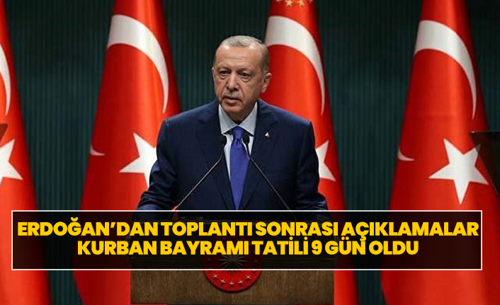 Erdoğan kabine toplantısı sonrası açıklama yaptı