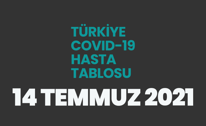14 Temmuz 2021 tarihli koronavirüs vaka tablosu