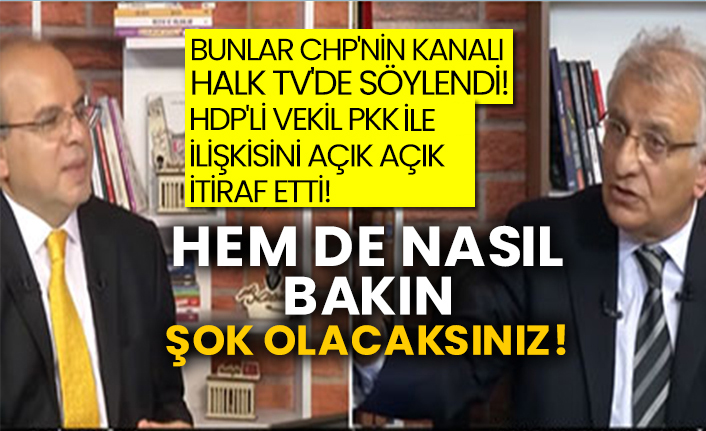 Bunlar CHP'nin kanalı Halk TV'de söylendi! HDP'li vekil Pkk ile ilişkisini açık açık itiraf etti!