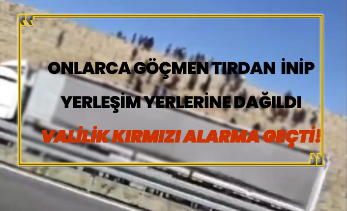 Onlarca göçmen tırdan inip yerleşim yerlerine dağıldı