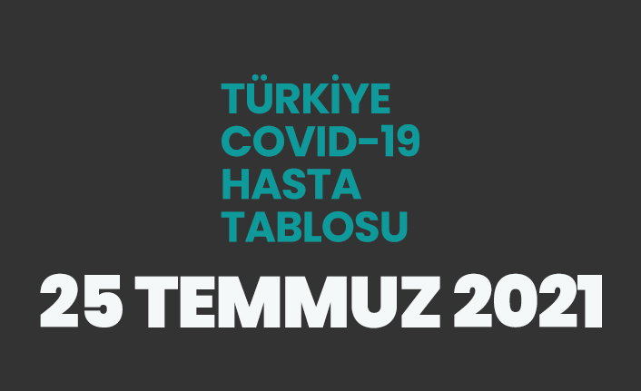 25 Temmuz 2021  Türkiye'de koronavirüs tablosu açıklandı