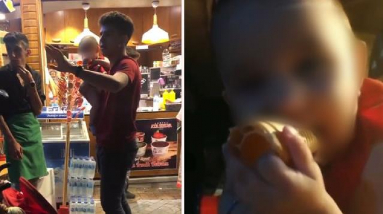 İhmalkar aile bebeğini dondurmacıda unuttu!