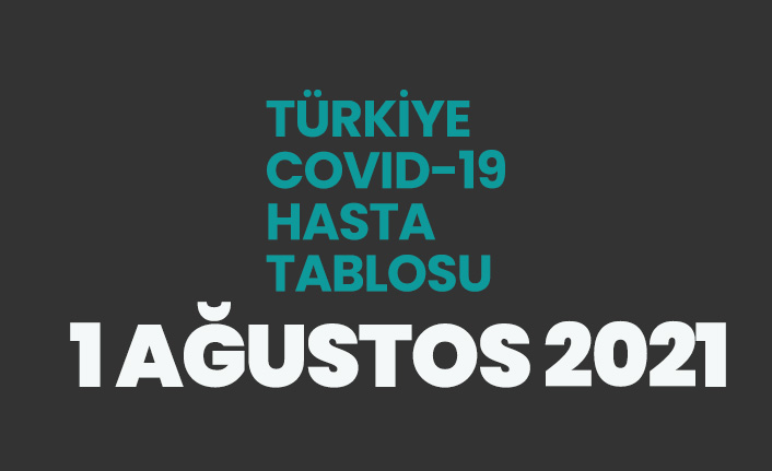 1 Ağustos 2021 Türkiye'de koronavirüs tablosu açıklandı