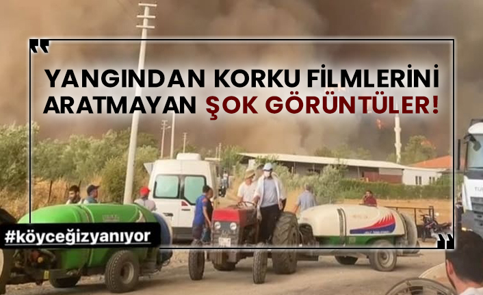 Yangından korku filmlerini aratmayan şok görüntüler!