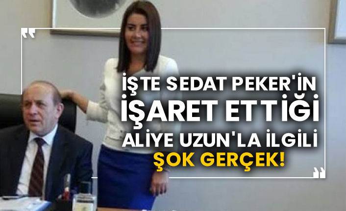 İşte Sedat Peker'in işaret ettiği Aliye Uzun'la ilgili şok gerçek!