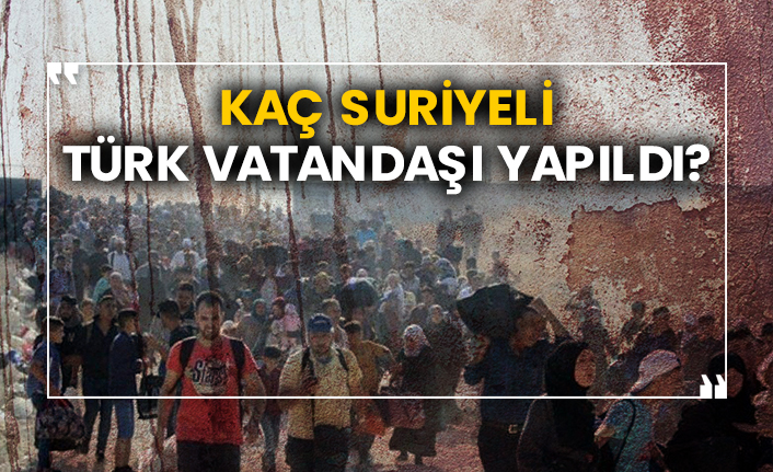 Kaç Suriyeli Türk vatandaşı yapıldı?