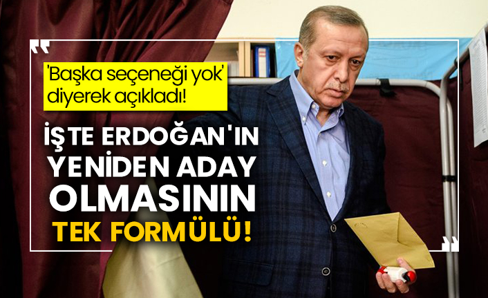 'Başka seçeneği yok' diyerek açıkladı! İşte Erdoğan'ın yeniden aday olmasının tek formülü!