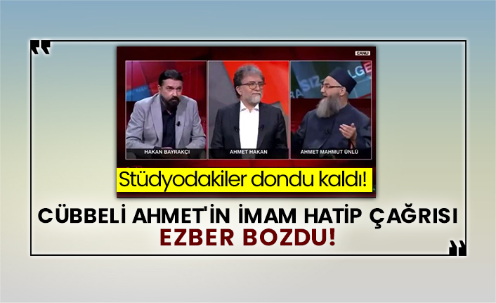 Stüdyodakiler dondu kaldı! Cübbeli Ahmet'in İmam Hatip çağrısı ezber bozdu!