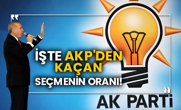 İşte AKP'den kaçan seçmenin oranı!