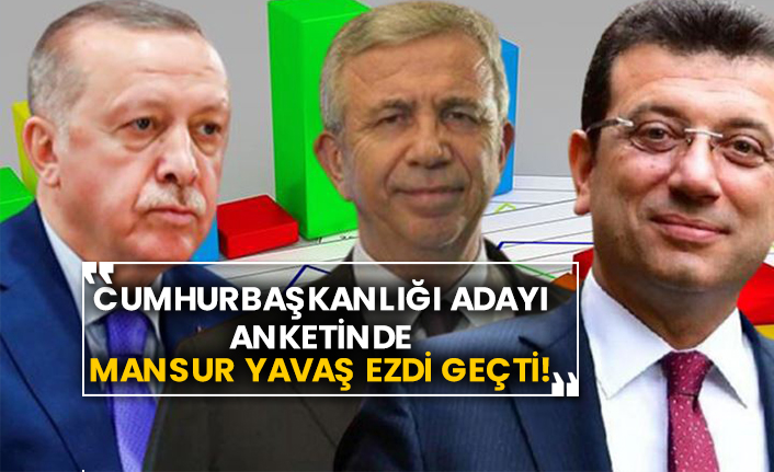 Cumhurbaşkanlığı adayı anketinde Mansur Yavaş ezdi geçti!