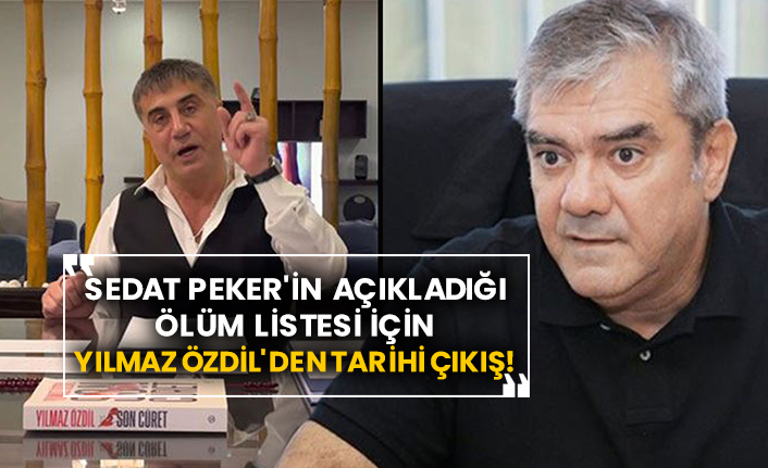 Sedat Peker'in açıkladığı ölüm listesi için Yılmaz Özdil'den tarihi çıkış!