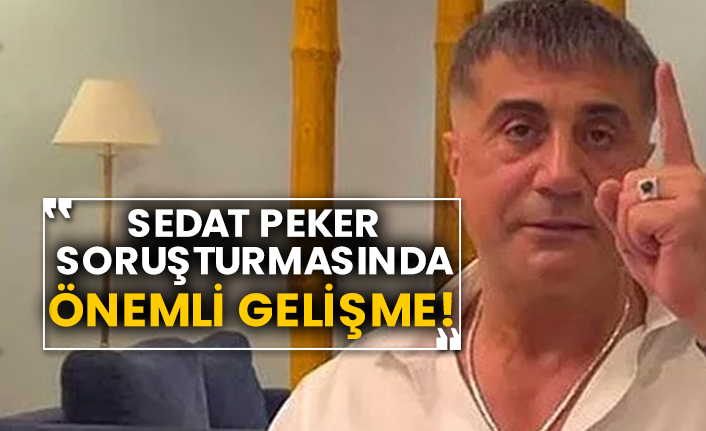 Sedat Peker soruşturmasında önemli gelişme!